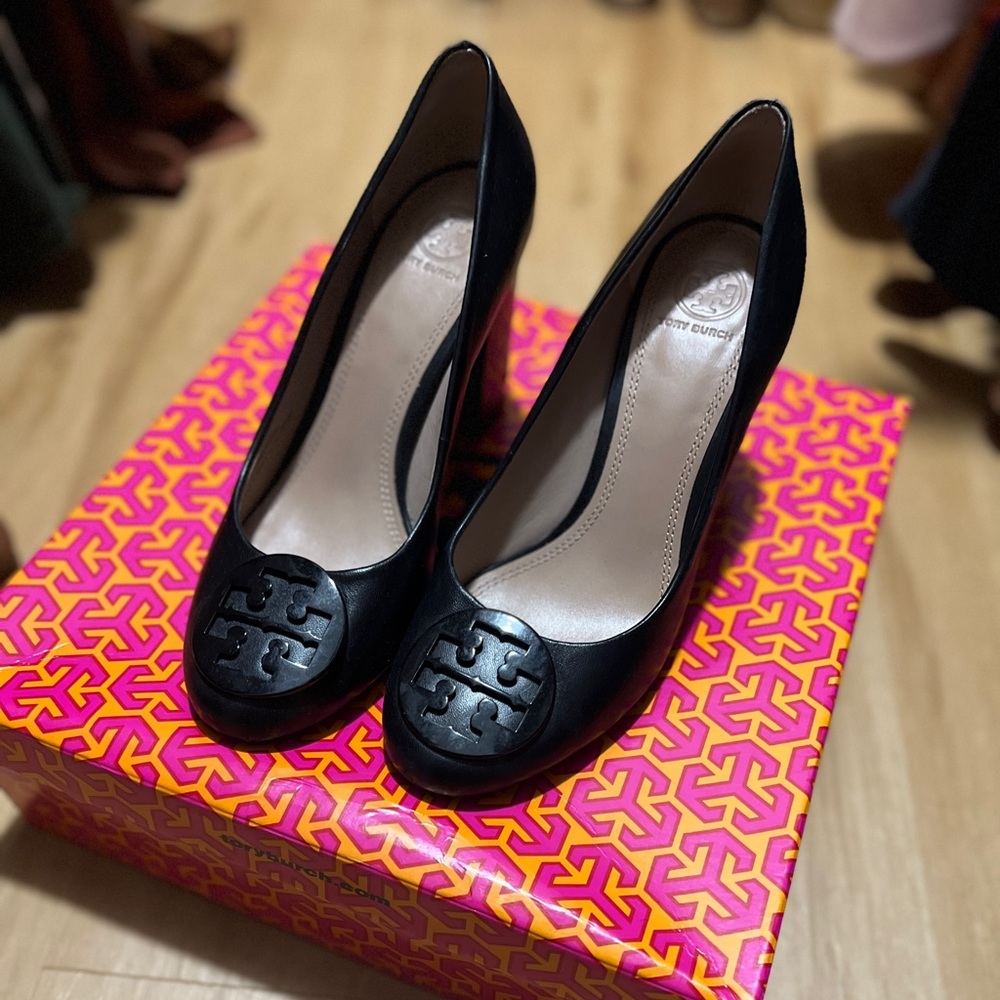 Tory Burch black heels, 8.5
